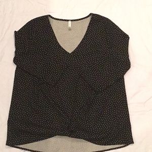 Black and White Polka Dot Top